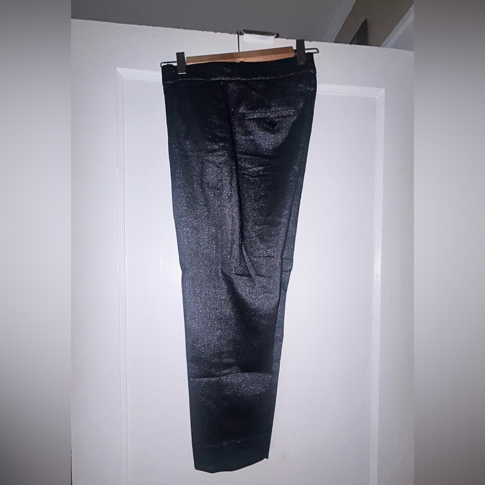 Womens Banana Republic Black Shimmer slacks 4 petite NWT Avery Style